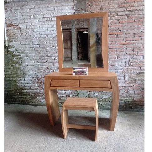 Meja rias minimalis lengkung best seller