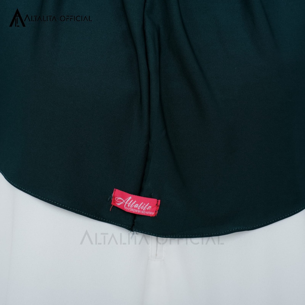 Altalita - Jilbab Bergo Serut Jokowi Instan Menutup Dada pet Antem Polos Bahan Jersey Premium Cocok untuk Sekolah Olahraga Volly Futsal Senam dan Sehari-hari