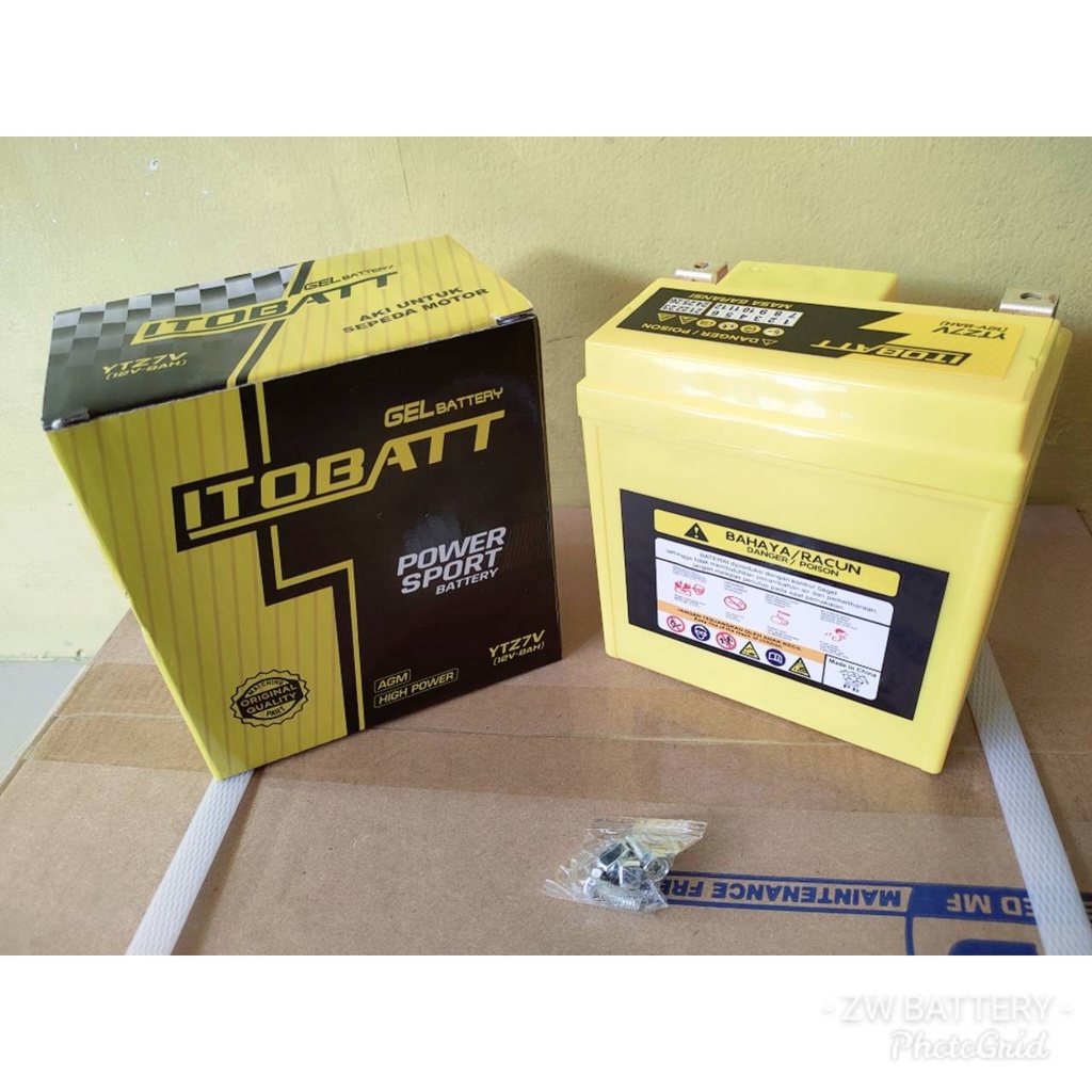 Aki Motor Vespa s125, GTS, Sprint, Liberty, LXV YTX7L-BS ITOBATT GEL