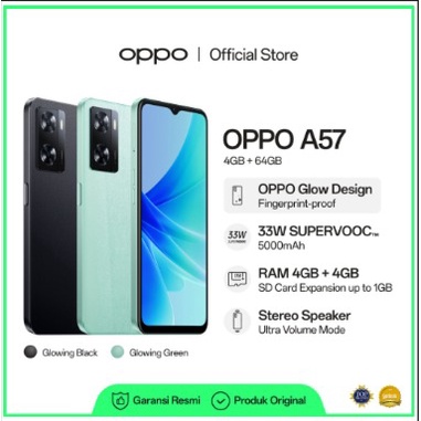 [Alx] HP Oppo A57 4G MediaTek MT6765G Helio G35 Garansi Resmi Indonesia