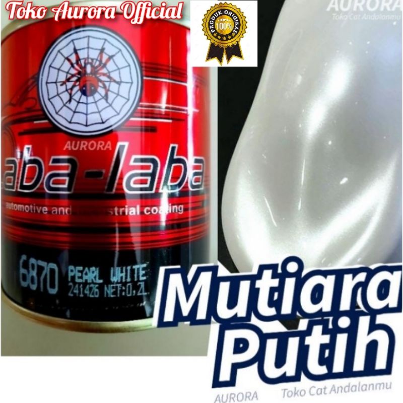 Cat Putih Mutiara Laba-Laba Pearl White 6870 Spider 200cc Cet Duco