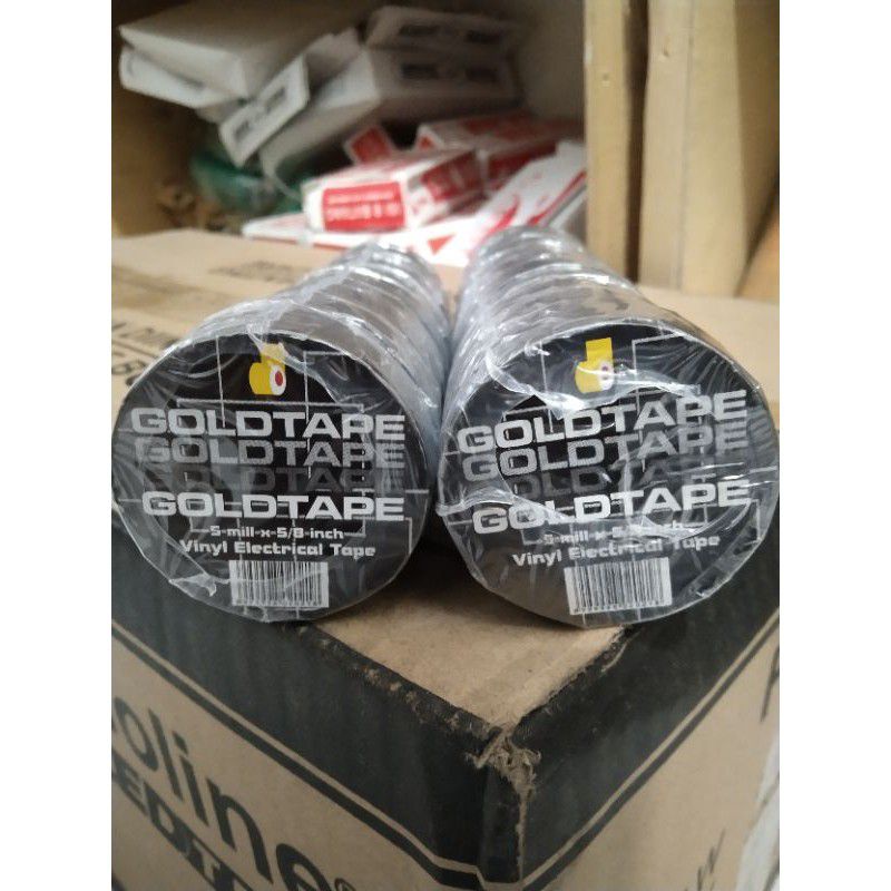 solasi kabel GoLdTAPe lakban hitam 5mil ,,,5,8 inch viny