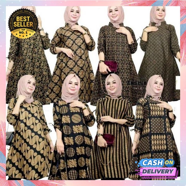 Bju Dewasa Model Terbaru Atsan Remaja Baju Batik Wanita Atasan Kerja Casual Blouse Cewek Kekinian Bu