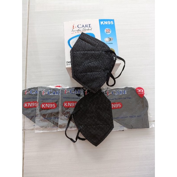 masker kn95 5ply i-care 3d ORI ada emboss icare  harga 1box isi 20pc. kemasan  PER 1 PC DIPLASTIK KN95