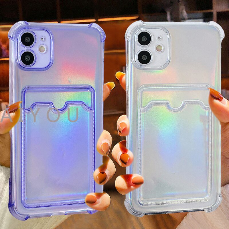 Case Dompet Laser Holder Kartu Untuk iphone 11 12 pro max 7 plus 8 plus Xr XS max 8 plus 7 plus 8 plus Xr XS 11 SE2020