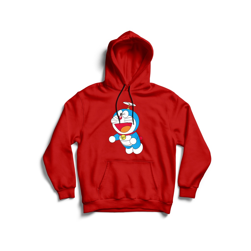 GKAHDMDRM086 Jaket Hoodie Anak Gambar Kartun Doraemon Terbang Baling Baling Bambu Hoodie Anak Lengan
