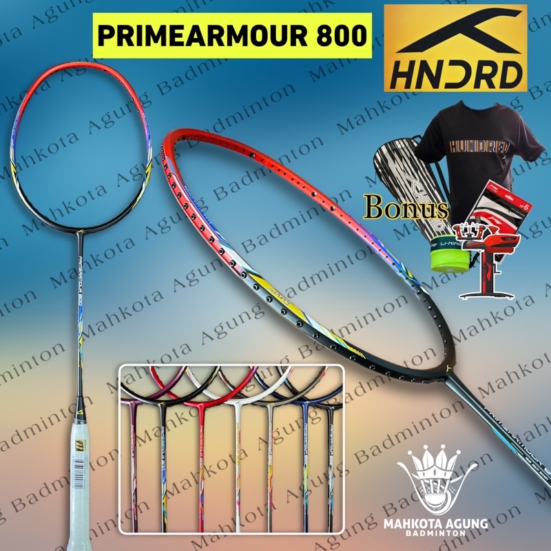 Jual Raket Badminton Hndrd Hundred Primearmour Prime Armour Original Bonus Lengkap Mewah