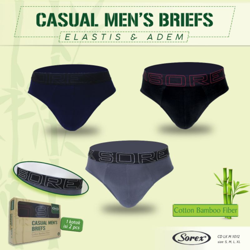 Sorex casual Men's briefs Lk M 1012 celana dalam segitiga cotton bamboo fiber( harga perbiji)