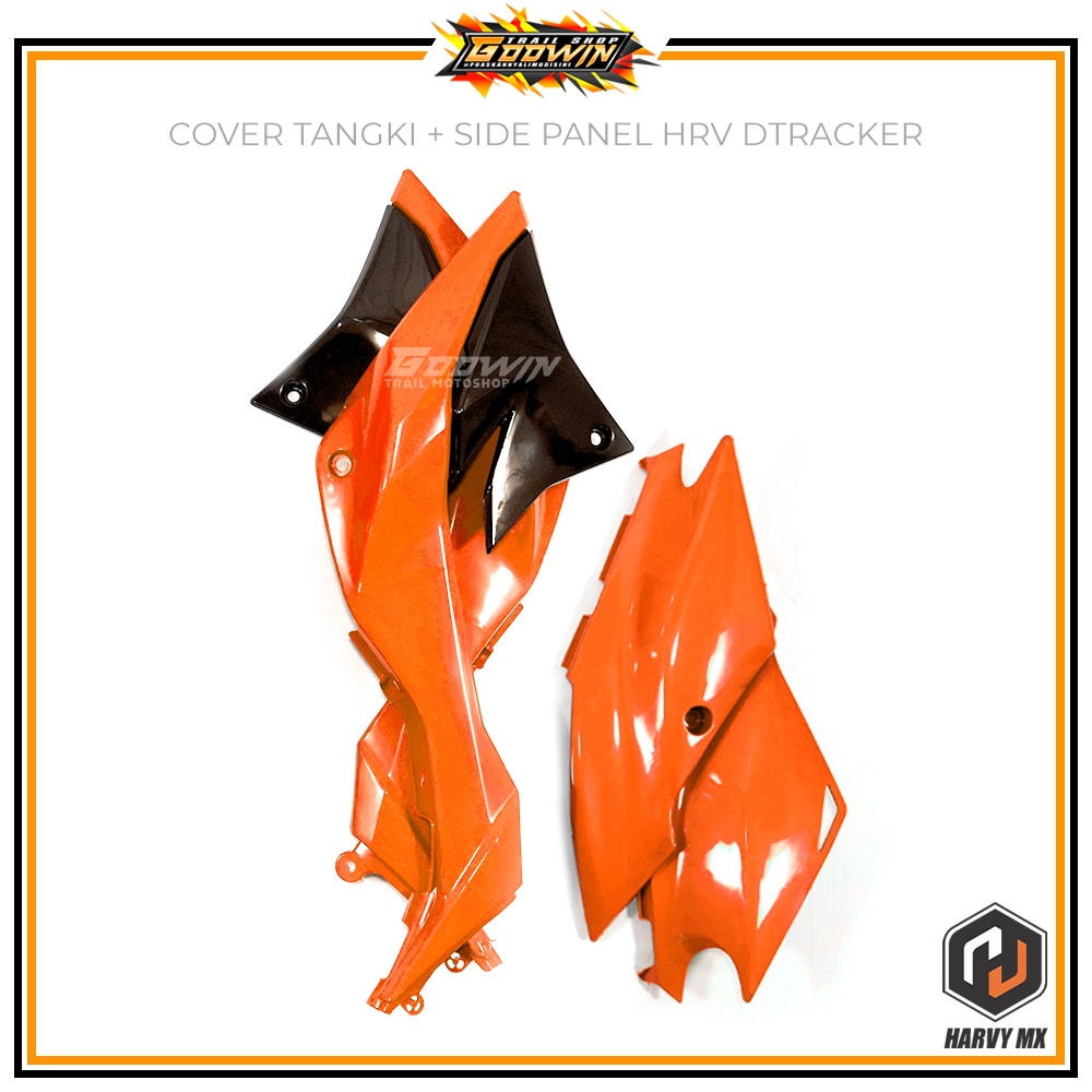 Paket Legshield Cover Tangki HRV KLX BIGFOOT / DTRACKER NEW Cover Body Depan Side Panel BF / DT NEW