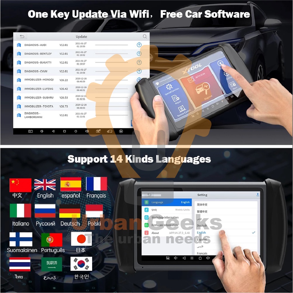 Automotive Diagnostic Scan Tools ECU Coding Controls Full Diagnostics XTOOL IP819 Auto Key