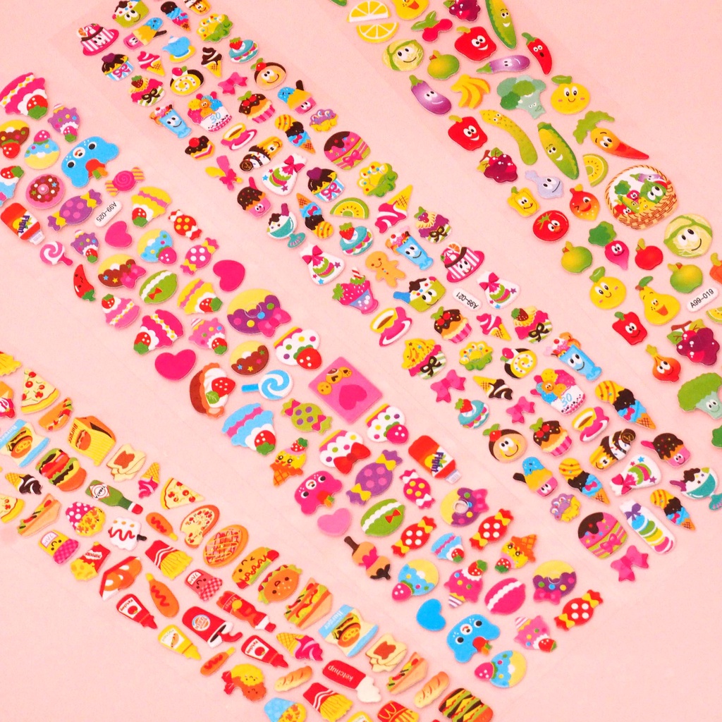 Sticker Anak 3D Timbul Karakter Stiker Busa Panjang Emboss Murah