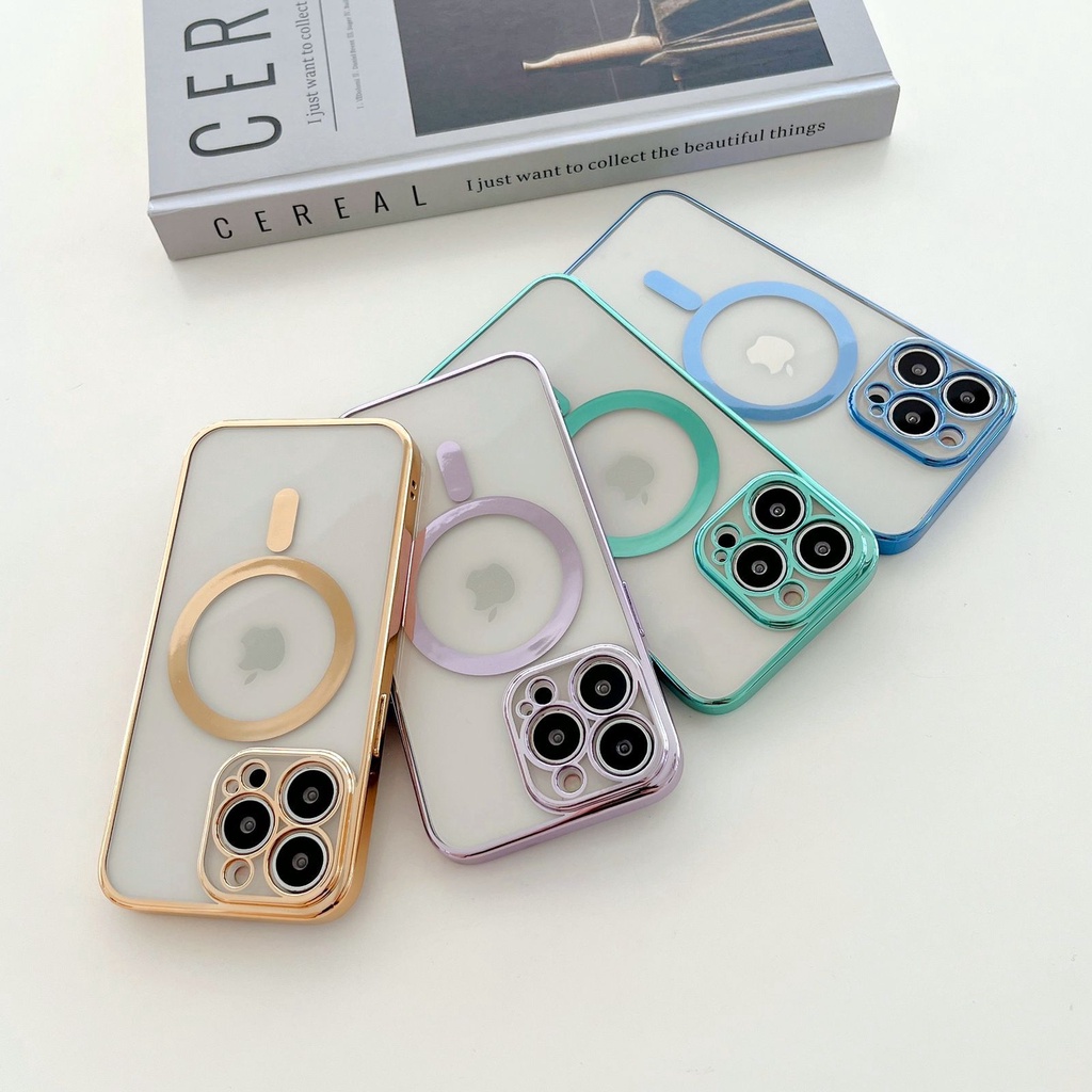 MAGSAFE CASE LIST CHROME IPHONE 11 11 PROMAX X XR XSMAX SOFT CASE ELECTROPLATING SQUARE FLAT FULL PROTECTOR CAMERA