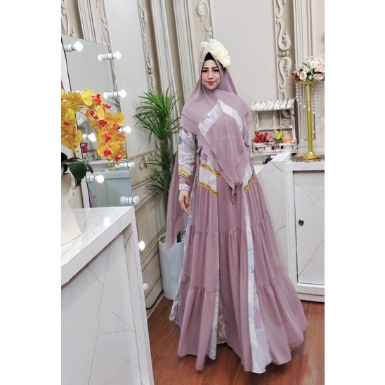 JASMINE SERIES SET GAMIS ORI BY SYAFEERA//SET SYAR’I ORIGINAL SYAFEERA