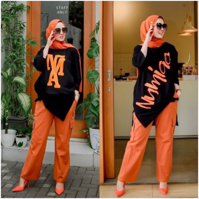 SETCEL TUNIK TERBARU / STELAN CELANA MODEL TUNIK