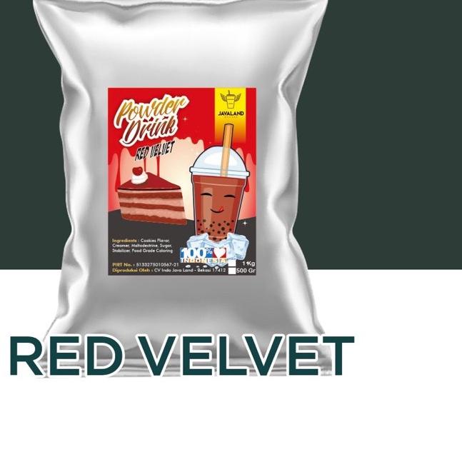 

Quality Control✅BUBUK MINUMAN BUBBLE DRINK RASA RED VELVET MERK JAVALAND 1KG|RA2