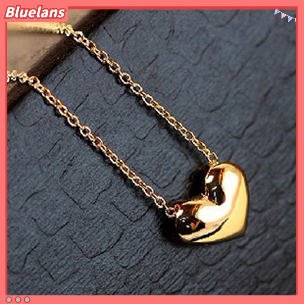 Bluelans Women Elegant Love Heart Pendant Necklace Choker Chain Jewelry Accessory Gift