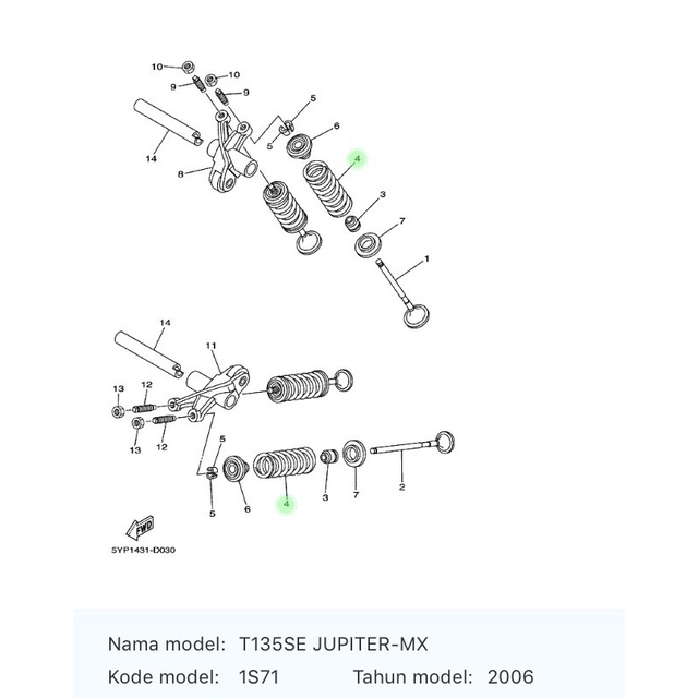 Per Klep Jupiter Mx 5Yp-E2113-00