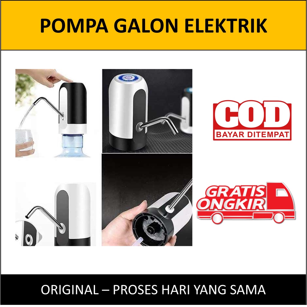 Jual Pompa Galon Elektrik Recharge Dispenser Air Galon Charge Dispenser Usb Lengkap Led Ori 5856