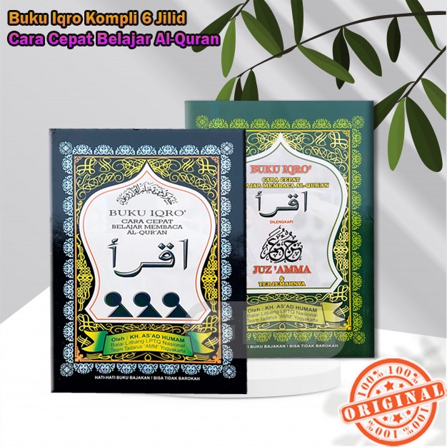 Buku Iqro Komplit 6 Jilid | Belajar Ngaji Baca Al-Quran | 100% Ori | Uk. 15 x 20cm