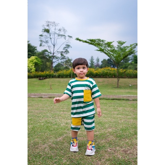 ARDEN ARETA Stripe Set Couple 1-5thn / Setelan Anak