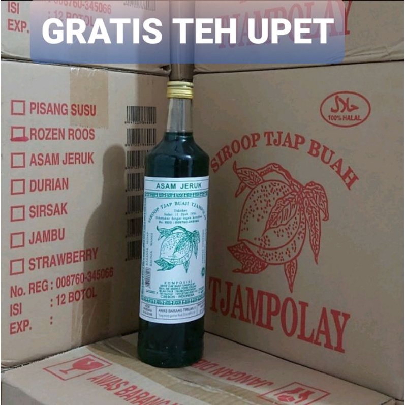 

SIRUP TJAMPOLAY Rasa ASEM JERUK ASLI KHAS CIREBON GRATIS TEH UPET