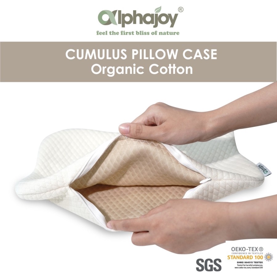 ALPHAJOY CULUMBUS ORGANIC COTTON CASE Sarung Bantal Bayi Katun