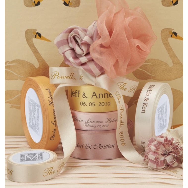 

Label pita bahan satin