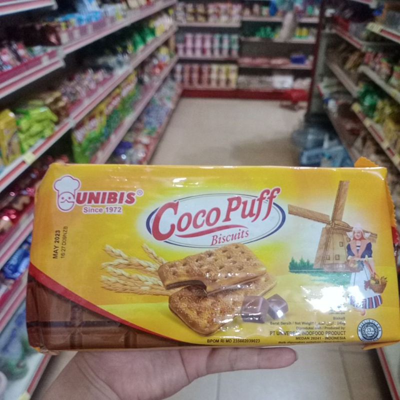 

roti unibis cocopuff rasa coklat