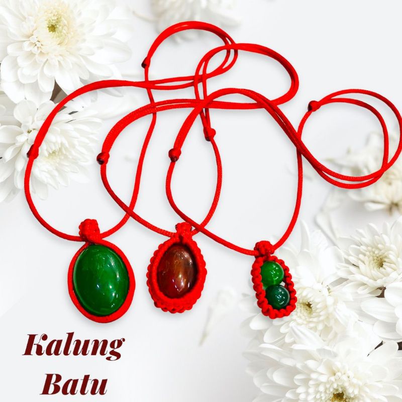 kalung batu natural//kalung ethnik//kalung akik//kalung