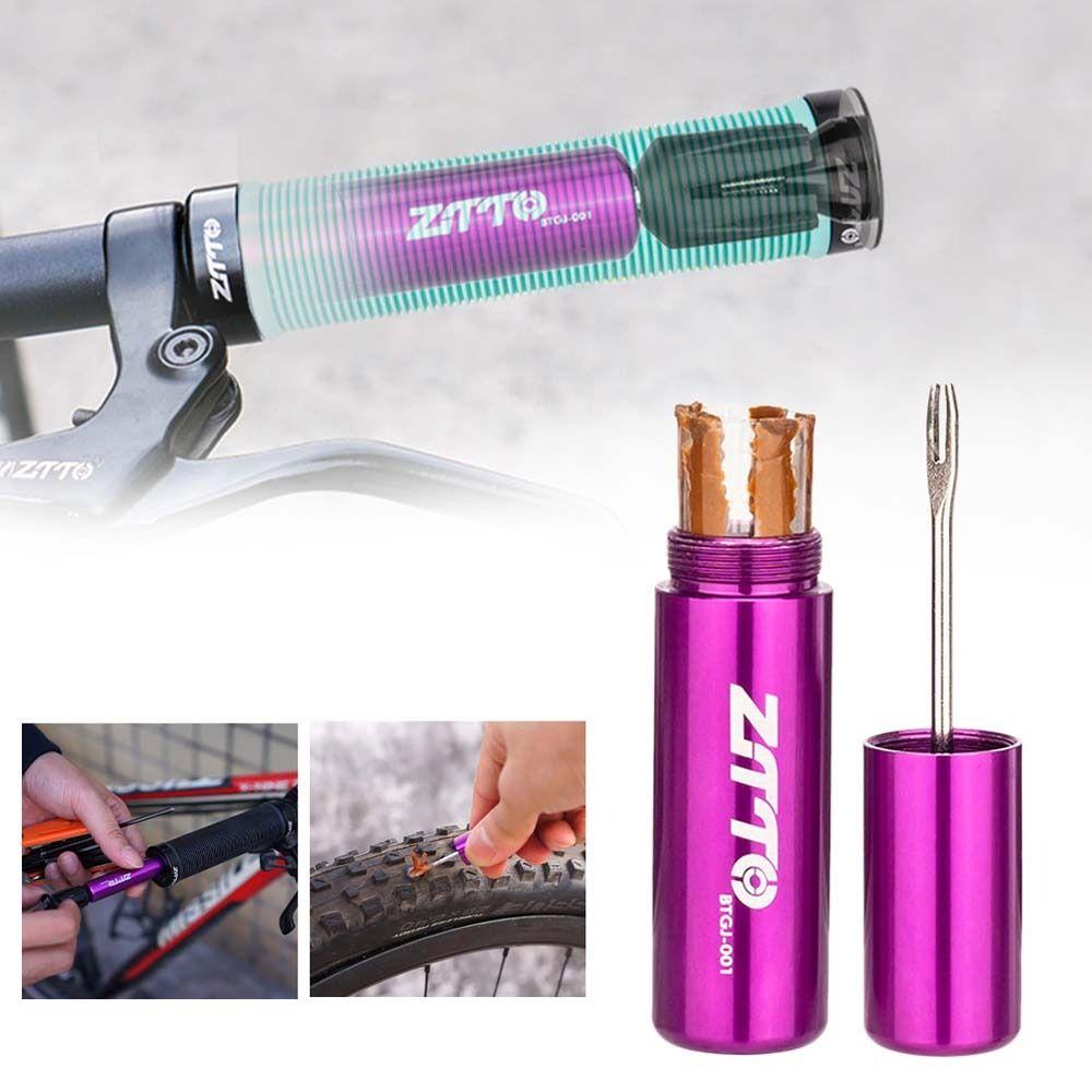 Lanfy Alat Perbaikan Ban Sepeda Portabel Bersepeda Mini Tubeless Tire Repair Tool Stang Colokan Tubeless Merawat Alat Perbaikan Ban Bor Memperbaiki Tusukan Datar Alat Perbaikan Sepeda