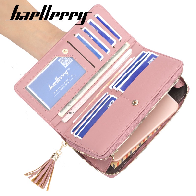 BAELLERRY N5520 Dompet Wanita Panjang Bahan Kulit PU Leather Premium WATCHKITE WKOS