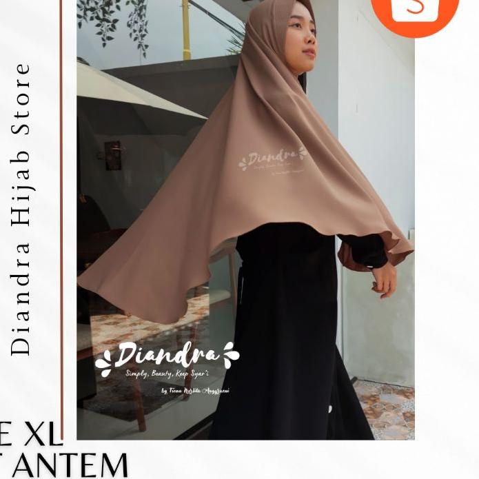 Miliki Diandra HijabJilbab Wollycrepe Syar'i XL Kerudung Wollycrepe Khimar Jumbo Syar'i Pet Antem De