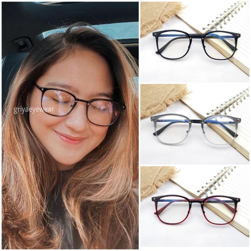 Frame kacamata Minus Antiradiasi Pria & wanita FRAME HM 6011 SIZE 50-20-140