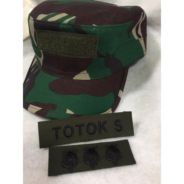 Topi pet PDL TNI bahan wool