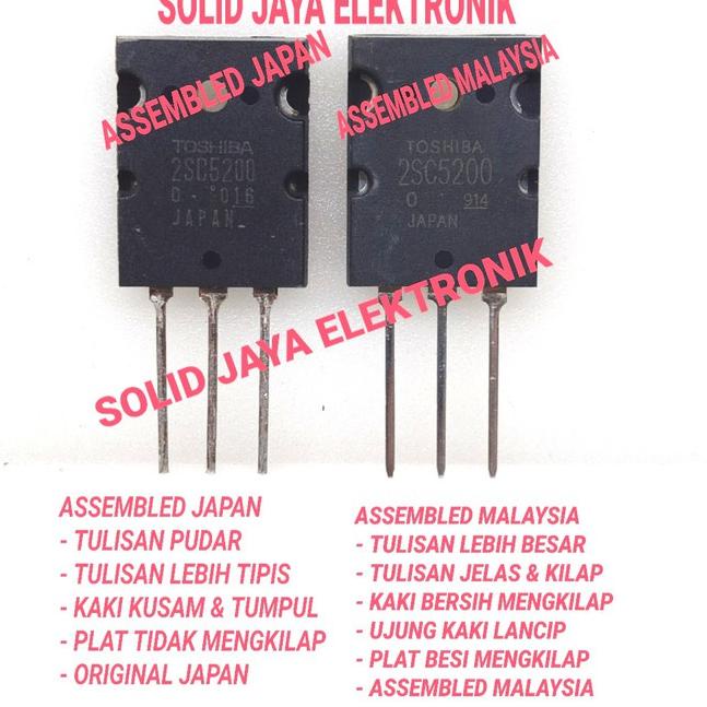 [KODE QQVS9] TRANSISTOR TOSHIBA 2SC5200 - 2SA1943 TR TOSHIBA 2SC 5200 2SA 1493 TRANSISTOR TR FINAL T