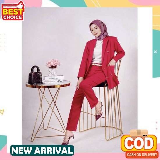 One Set Jas Blazer Wanita Lilac Formal Casual Ready Blazer / Cardigan Korea Style / Import Premium B