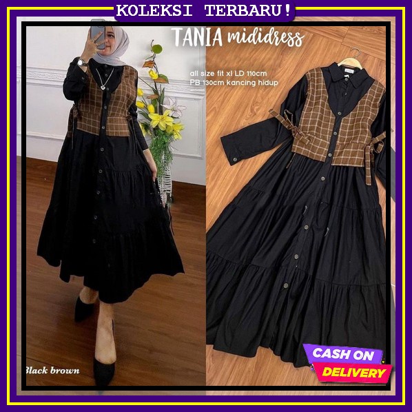 Gamis Susun Polos Bahan Adem )Mini Dres Susun Polos Longdress Long Tunik Tunic Gamis Bahan Shakilla 