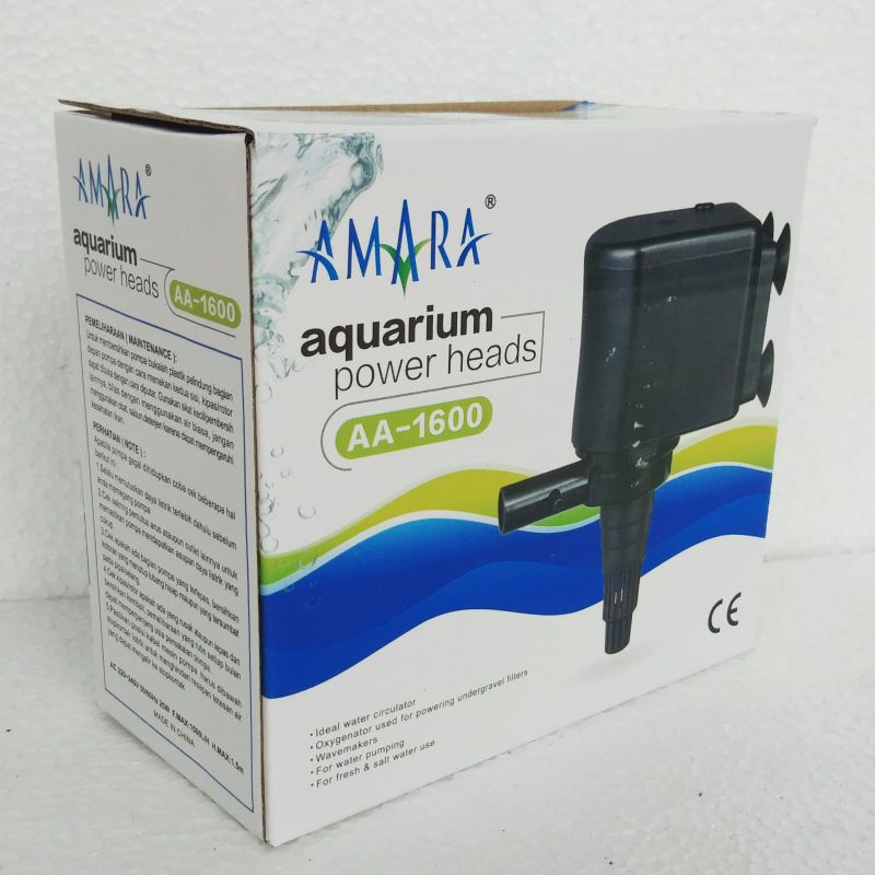 Mesin power heads AMARA AA 1600 Water pump celup  PH aquarium