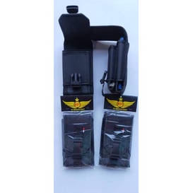 Sarung Hp Tempat Hp Pinggang Perlengkapan Atribut Satpam Security Polri 6,7inch Double Slot Tas Domp