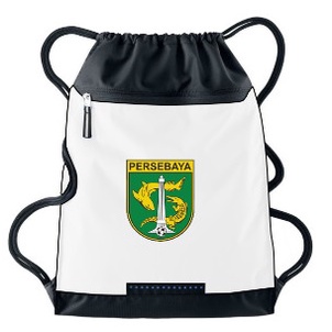 Tas Serut pria string bag polos selempang olahraga bahan Taslan waterproof | Tas Pria Ransel Serut Klub Bola Persebaya | Bonek