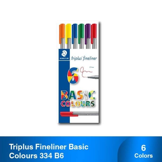 

[COD] Staedtler Triplus Fineliner Basic Colours 334 B6 SALE Kode 1138