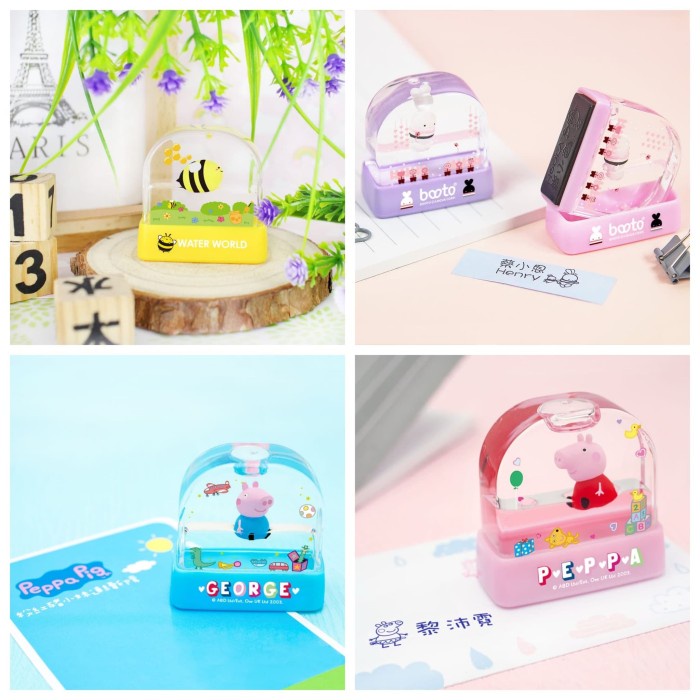 

Letter Custom Stamp / Stempel Water World (Ww Little Bee, Booto, Pig)