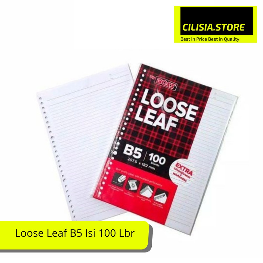 

Isi Kertas Binder Loose Leaf Bigboss Ukuran B5 Isi 100 Lembar Garis