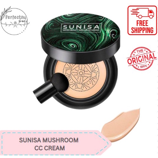 SUNISA AIR CUSHION CC CREAM WATERPROOF ORIGINAL/ CC MUSHROOM FOUNDATION