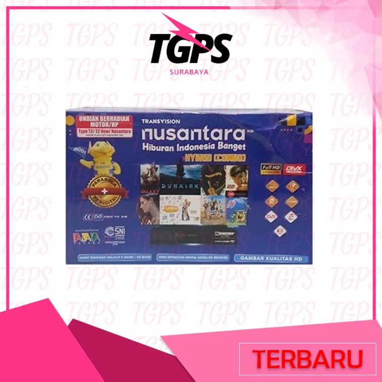 Best Buy Transvision Nusantara Combo Receiver Parabola Set Top Box DVB-T2 TGPS
