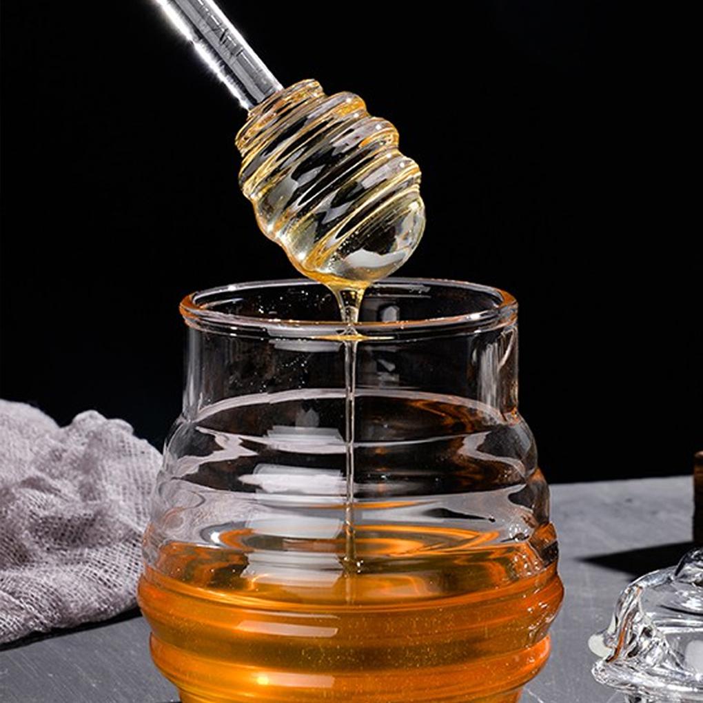 Pot Madu Transparan Dengan Honey Stir Bar Wadah Botol Madu Kecil