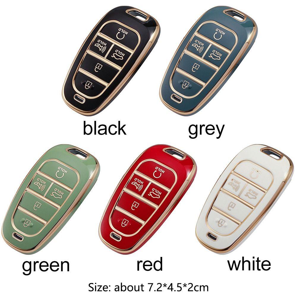 POPULAR Remote Key Case Soft TPU Aksesoris Mobil Pelindung Fob Kunci Cover Untuk Hyundai