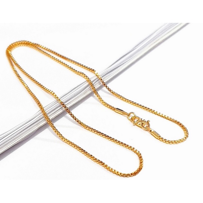 Kalung Italy 45 CM Lapis Emas Aksesoris 18K