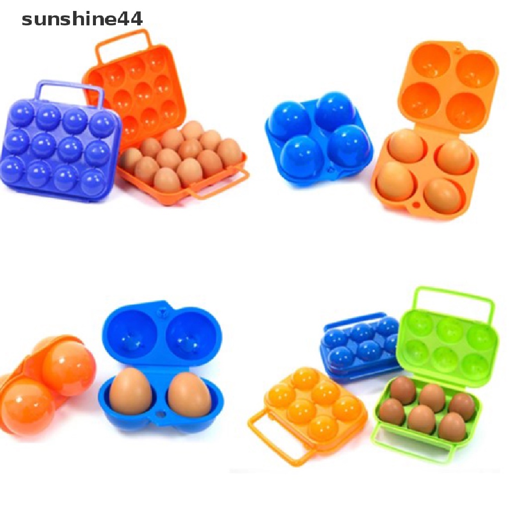 Sunshine Kotak Penyimpanan Telur Portable Bahan Plastik Untuk Outdoor / Camping