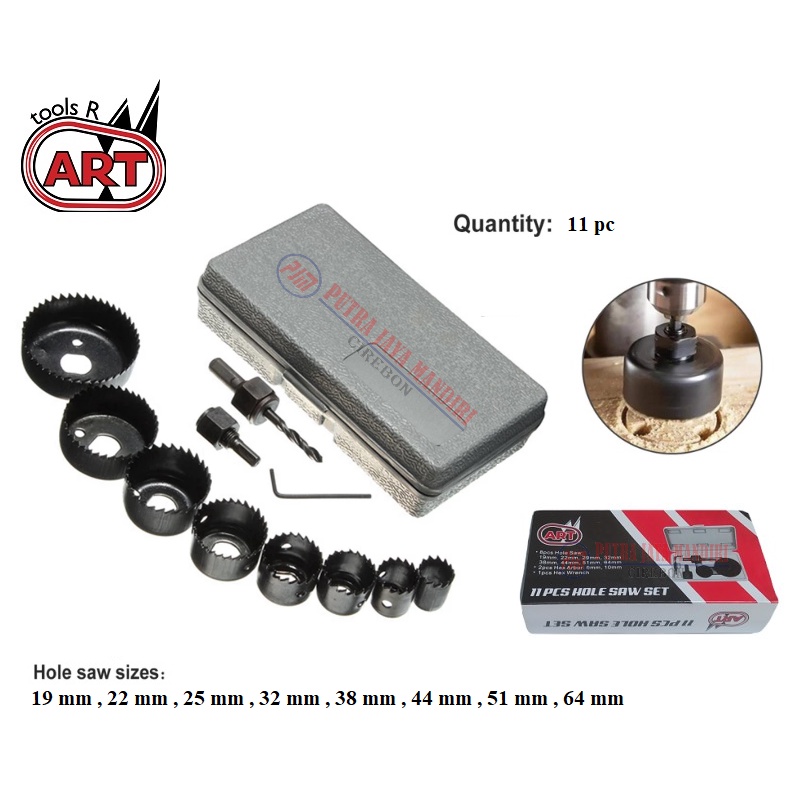 Hole Saw 11 Pc / Gergaji Pembolong Kayu / Mata Bor Hidroponik